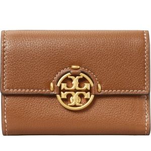 Tory Burch Miller Medium Wallet in light umber